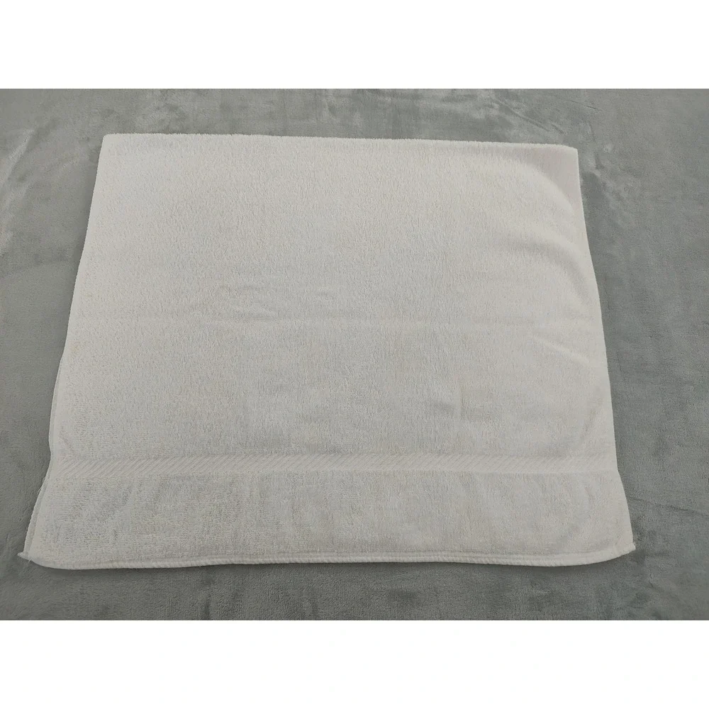 Vintage Fieldcrest Embroidered Floral Towel Set 6pc Cotton Cream Made in USA